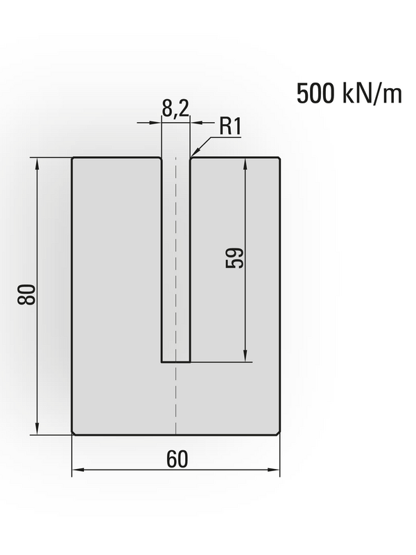 Artikelbild Zudrückmatrize, U=8,2x59mm, H=80mm